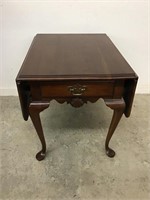 Queen Anne Side Table with Drop Leaf Sides and