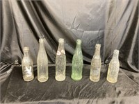 VINTAGE SODA BOTTLES / 6 PCS