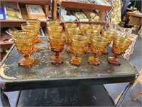 Lot of Amber Glasses