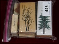 Five Misc. Arts and Craft Stamps ( Trees, Flowers