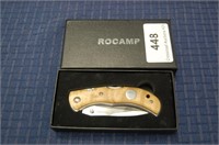 ROCAMP Wood Handle Pocket Knife w/Gift Box