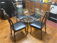 Glass Top Kitchen Table & Chairs