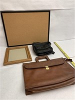 Corkboard frame and bags