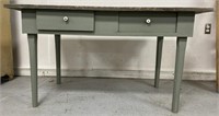 Two Tone Country Table with Two Drawers