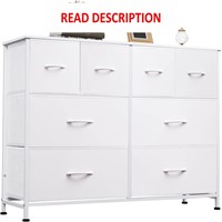 WLIVE 8-Drawer Dresser, White - Bedroom Use