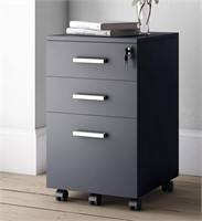 $165  Lazio 26 File Cabinet - 3 Drawer, Black