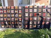 3 polyester tie quilts etc.