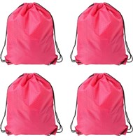 4 Pcs Drawstring Backpack Bags Polyester Cinch
