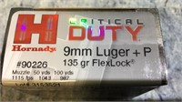 (6) Boxes 9mm Luger +P Ammo (150) Rounds