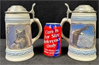 Gerz Vintage German Wolf/Eagle Beer Stein -Lot