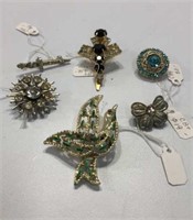 Collection of Vintage Brooches KJC