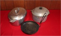 3 Pc: Roaster, Pot and Skillet