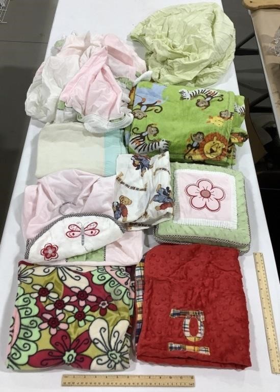 Baby Blanket Lot w/ Bed Set