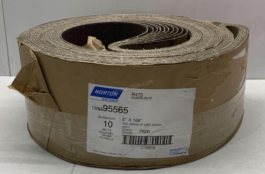 Lot of 10 Norton Sanding Belts- NEW