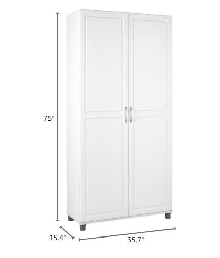 SystemBuild Kendall 36" Storage Cabinet - White