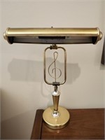Vintage Metal Music Note Lamp Tested Works