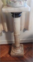 Late 19th Century marble pedestal with 12” marble