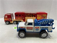 BUDDY L STABLES & TOWING SEMI AND TOW TRUCK METAL
