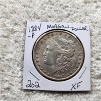 1884P Morgan Dollar XF