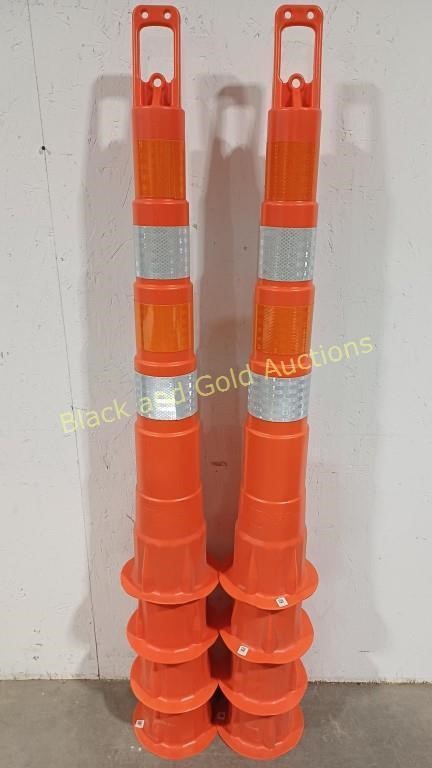 (8) NEW Rigid Construction Safety Cones