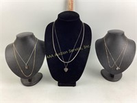 (6) sterling necklaces 33 grams