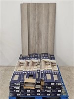 GREY OAK VINYL PLANK FLOORING - 22 BOXES