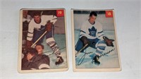 2 1954 55 Parkhurst Hockey Cards #18 19