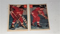 2 1954 55 Parkhurst Hockey Cards #43 44