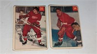 2 1954 55 Parkhurst Hockey Cards #34 35