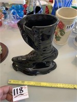 Black Boot Vase