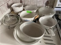 Large Lot Of Corningware Cooking/Baking Dishes