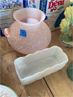 Glass Vase; Ceramic Planter, Dish