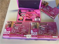 (3) Ladies Household Tool Kits