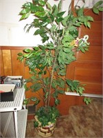 Green artificial Fica tree in woven