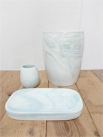 Aquamarine Marbled Bathroom Decor
