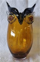 Cristalleria D'Arte Murano Glass Figural Owl Vase