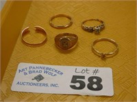 (5) Gold Rings