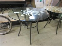 Outdoor patio table 3 feet diameter Chip In Glass