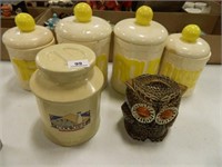 Canister Set; Cookie Jar; Owl Container;