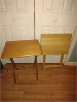 Two Folding Dinner Tray Tables