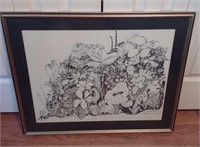 Floral Drawing Print by Maya Moran