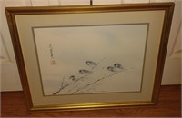 Asian Birds Print Signed by Frank T. Gee