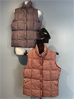 Two L. L. Bean Ladies Plaid Vests