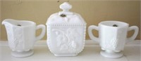 Lot of 3 Westmoreland Milk Glass Items