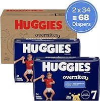 HUGGIES Overnight Diapers Size 7 (41+ lbs), 68