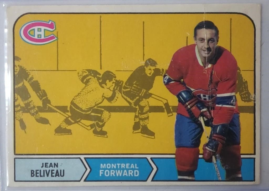 1968-69 Topps Jean Beliveau Card