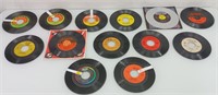13 vintage 45 RPM records