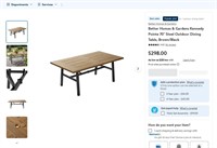 E2804  BH&G Kennedy Pointe 70" Outdoor Dining Tabl