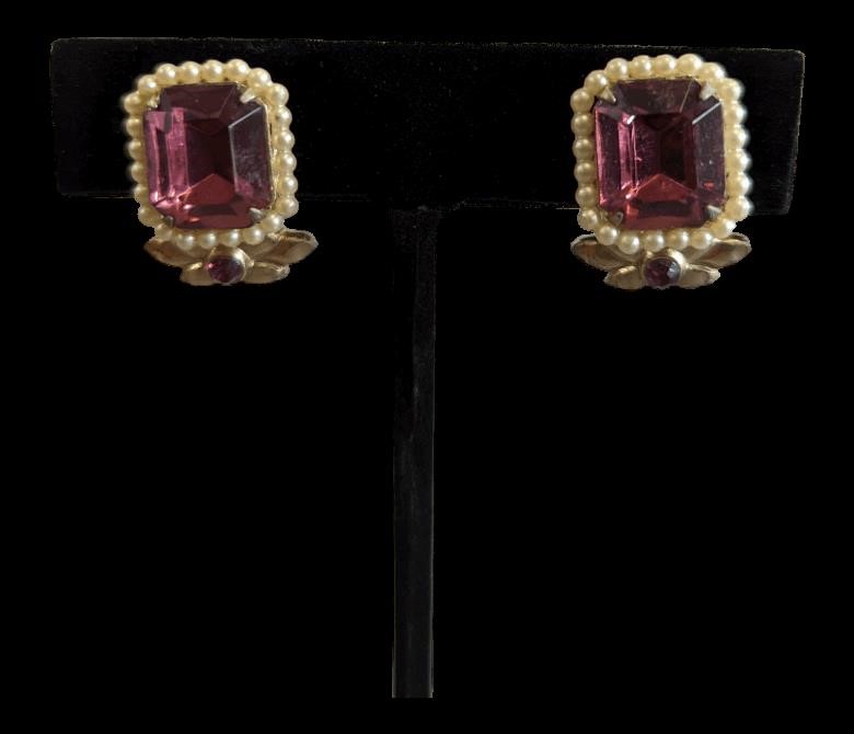 Antique Rhinestone Earrings