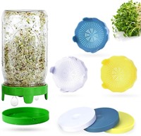 Sprouting Lids, 4 Pack Sprout lids for Wide Mouth
